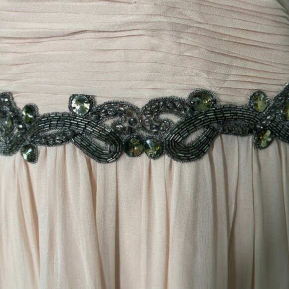 New Marchesa Notte Women's Blush Pink Maxi Dress Evening Gown Size 14 - Picture 3 of 14